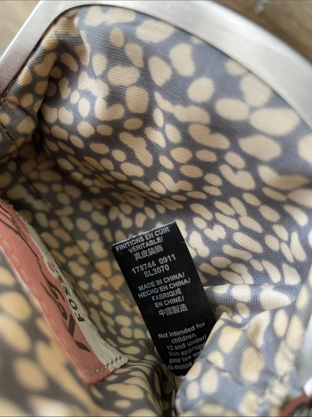 Fossil Key-Per Coated Canvas Kiss-lock Coin Purse